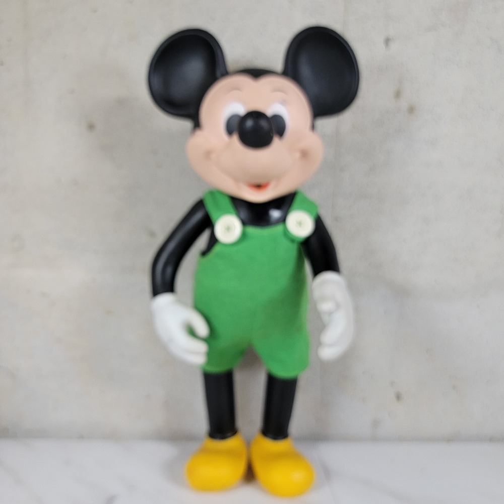 Vintage Rare 1977 Walt Disney Mickey Mouse Remco Toys Vinyl 15" Figure Overalls - Picture 2 of 16
